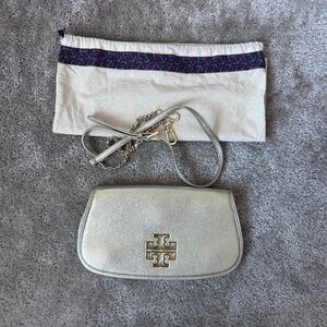 Tory Burch Gold Crossbody Britten Clutch